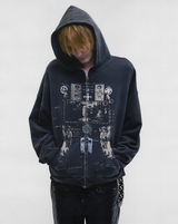 DIAGHILEV'S GRAVE ZIP UP HOODIE
