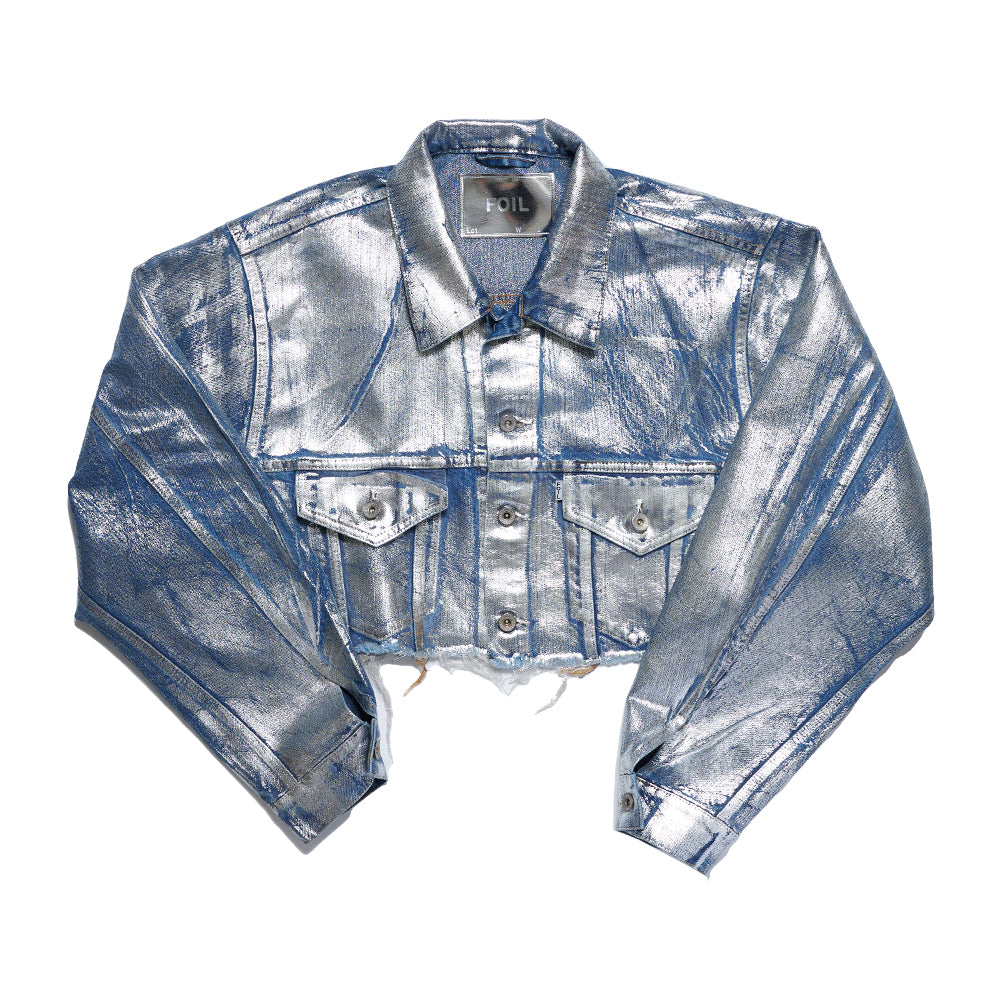 FOIL DENIM CUT-OFF JACKET – CLOSETCASECONCEPTS