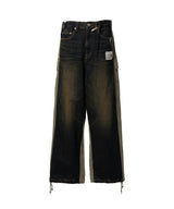 Front Back Combined Denim Pants