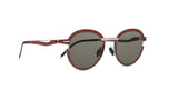 PERSIAN RED ON STAINLESS STEEL ROUND SUNGLASSES
