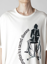 WHITE SINGLE JERSEY PRINT HALF SLEEVE B