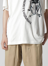 WHITE SINGLE JERSEY PRINT HALF SLEEVE B