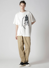 WHITE SINGLE JERSEY PRINT HALF SLEEVE B