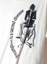 WHITE SINGLE JERSEY PRINT HALF SLEEVE B