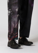 J-8 TUCKS PRINT PANTS