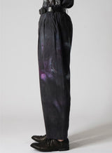 J-8 TUCKS PRINT PANTS