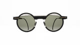 COAL BLACK ASPHALT ON STAINLESS STEEL ROUND SUNGLASSES