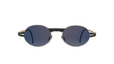 COAL BLACK ASPHALT ON STAINLESS STEEL OVAL SUNGLASSES