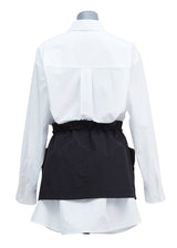 SHIRT DRESS WITH CUBIC POCKET LAYER
