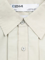 FIBER GREY INTERVEIN LAYERED SHORT-SLEEVE SHIRT