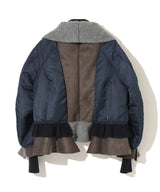 PATCHWORK ZIP-UP BOMBER