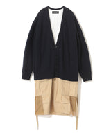 WOOL LAYERED CARDIGAN