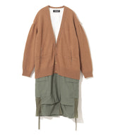 WOOL LAYERED CARDIGAN