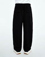 BLACK A-PEEC LOGO SWEATPANTS
