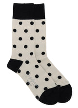 BLACK AND BEIGE MOGOL DOT SOCKS