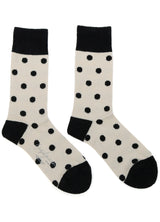 BLACK AND BEIGE MOGOL DOT SOCKS