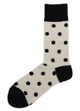 BLACK AND BEIGE MOGOL DOT SOCKS