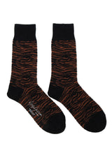 BLACK AND BROWN MOGOL TIGER SOCKS