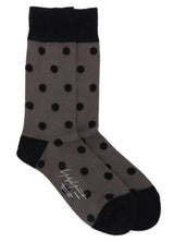 BLACK AND GREY MOGOL DOT SOCKS