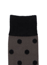 BLACK AND GREY MOGOL DOT SOCKS