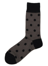BLACK AND GREY MOGOL DOT SOCKS