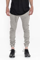 CARBON GREY TIGHT FIT LOW CROTCH PANTS