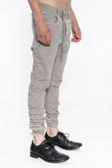 CARBON GREY TIGHT FIT LOW CROTCH PANTS