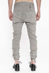 CARBON GREY TIGHT FIT LOW CROTCH PANTS