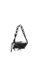 BLACK MATT SILVER OBJECT I02 SHOULDER BAG