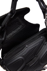 BLACK MATT SILVER OBJECT I02 SHOULDER BAG