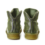 OLIVE GRIT MID DYED SNEAKERS