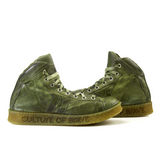 OLIVE GRIT MID DYED SNEAKERS