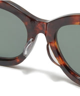 AMBER ACETATE SQUARE SUNGLASSES