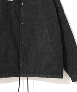 "PSYCHOPHILIA" BACK PRINT VARSITY DENIM JACKET