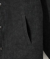 "PSYCHOPHILIA" BACK PRINT VARSITY DENIM JACKET