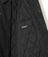 "PSYCHOPHILIA" BACK PRINT VARSITY DENIM JACKET