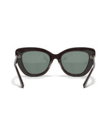 BROWN ACETATE SQUARE SUNGLASSES