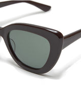 BROWN ACETATE SQUARE SUNGLASSES