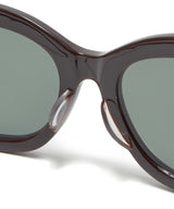 BROWN ACETATE SQUARE SUNGLASSES