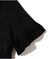 SHORT SLEEVES RUFFLE BLOUSE