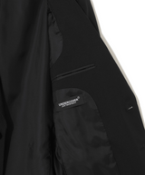 ZIPPER BLACK WOOL BLEND BLAZER
