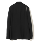ZIPPER BLACK WOOL BLEND BLAZER