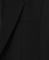 ZIPPER BLACK WOOL BLEND BLAZER