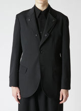 GABARDINE DOUBLE LAPEL JACKET