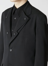 GABARDINE DOUBLE LAPEL JACKET