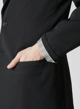 GABARDINE DOUBLE LAPEL JACKET