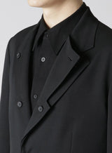 GABARDINE DOUBLE LAPEL JACKET