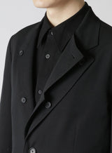 GABARDINE DOUBLE LAPEL JACKET