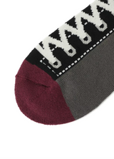 BLACK PLAIN STITCH PILE SNEAKER SOCKS