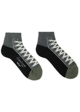 GREY PLAIN STITCH PILE SNEAKER SOCKS
